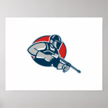 Power Washing Pressure Water Blaster Worker Poster