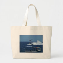 Powerboat and a helicopter canvas bags