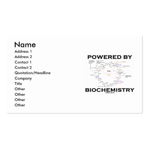 Powered By Biochemistry (Krebs Cycle Attitude) Business Card