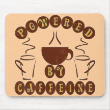 POWERED BY CAFFEINE MOUSE PADS