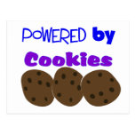"Powered by Cookies"---funny T-shirt Postcard