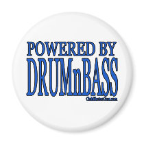powered by DRUMnBASS Refrigerator Magnet