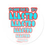 powered by electro girls edm d  electronic music round stickers