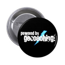 Powered By Geocaching Pinback Buttons
