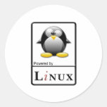 Powered by Linux Round Sticker