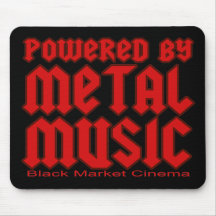 Powered by metal Music  fans Death metal Mouse Pads