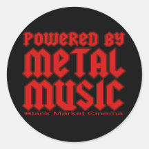 Powered by metal Music  fans Death metal Stickers