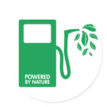 Powered by Nature Biofuel Round Stickers