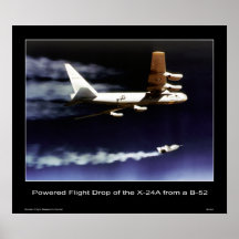 Powered flight drop of the X-24A from B-52 Print