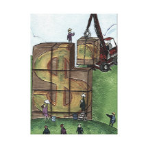 Powerful Busines  Stretched Canvas Print