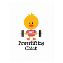 Powerlifting Chick Postcard