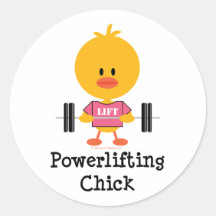 Powerlifting Chick Stickers