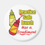 Practice Safe Lunch Fridge Magnets
