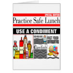 Practice Safe Lunch Greeting Cards