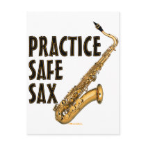 Practice Safe Sax - Tenor Postcard