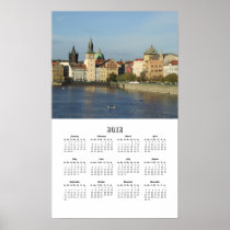 Prague 2012 One Page Calendar Poster