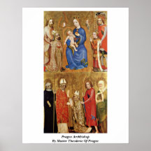 Prague Archbishop By Master Theodoric Of Prague Print