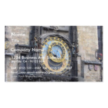 Prague Astronomical Clock In The Old Town Square Business Card