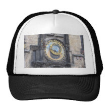 Prague Astronomical Clock In The Old Town Square Trucker Hat
