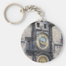 Prague Astronomical Clock In The Old Town Square Keychains