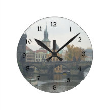 Prague Charles Bridge Wall Clock