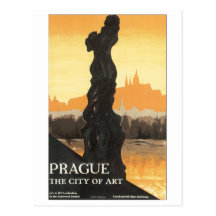 Prague, la ville de l'art carte postale