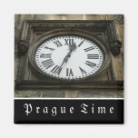 Prague Vintage Clock Refrigerator Magnet