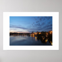 Prague, Vltava Sunset Poster