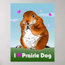 prairie dog　(Heart) ポスター