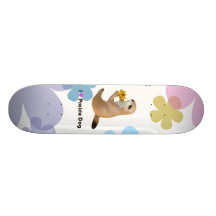prairie dog's stuffed toy skateboard