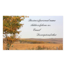 Prairie Fields in Autumn Business Card Template