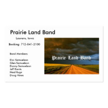 prairielandbandbig, Prairie Land Band, Booking:... Business Cards