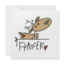 Prancer Reindeer Christmas T-shirts and Gifts Personalized Announcements