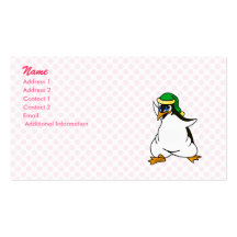 Prankster Penguin Business Card Templates