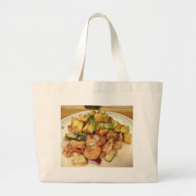 Prawn Salad With Garlic Croutons Canvas Bags