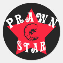 Prawn Star Round Sticker