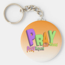 PRAY ACRONYM - PRAY REPENT ASK YIELD KEYCHAIN
