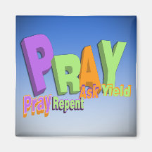 PRAY ACRONYM - PRAY REPENT ASK YIELD REFRIGERATOR MAGNETS