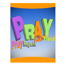 PRAY ACRONYM - PRAY REPENT ASK YIELD POST CARDS