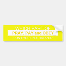 Pray Bumper Stickers
