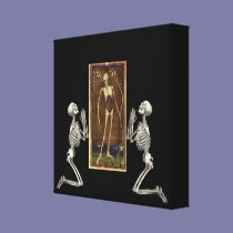 Pray Death Card canvas prints