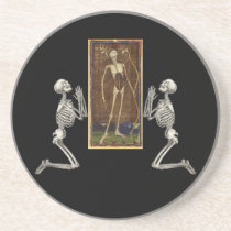 Pray Death Card coasters