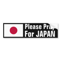 Pray for Japan Bumper Sticker