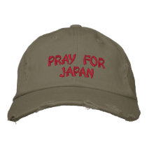 PRAY FOR JAPAN embroidered hats