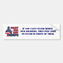 Pray For Our Troops Bumper Stickers