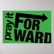Pray it Forward Christian Faith Poster