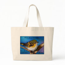 PRAY: NO WORRY: BIBLE: BIRD TOTE BAGS