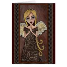Prayer Angel - angelic greeting card