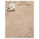 Prayer & Chocolate Woman's Recipe Pages for Binder Personalized Letterhead