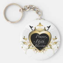 Prayer+Faith=Blessings Keychain